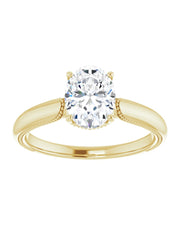 Solitaire Accent Engagement Ring