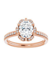 Floral-Inspired Halo Engagement Ring 1/10 ct. tw.