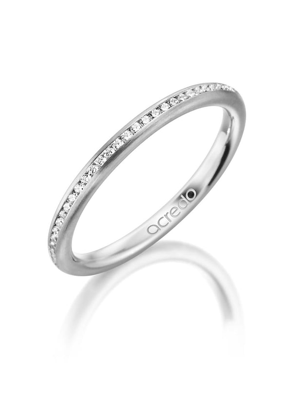 Platinum 600 2mm Eternity Band with 1/3 ct tw G/Si1