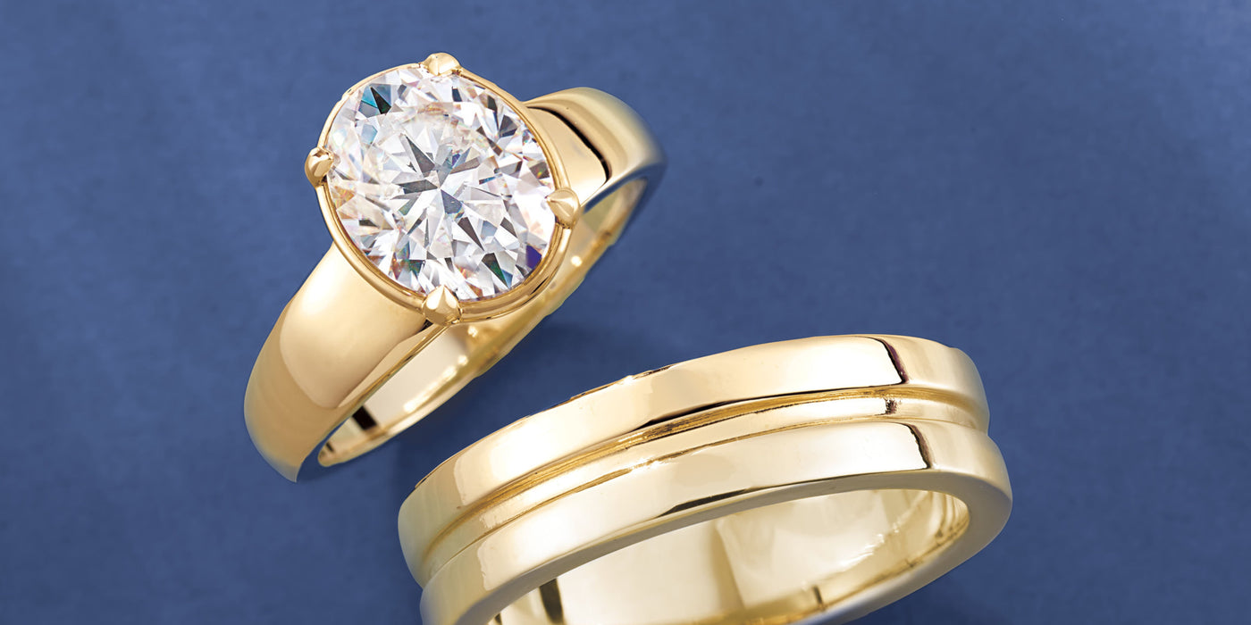 Do you wear wedding band above or below engagement ring