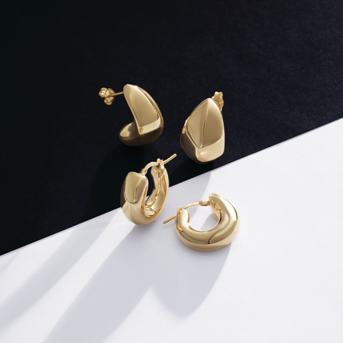 14K Yellow Gold Teardrop Earrings