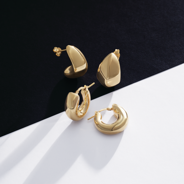 14K Yellow Gold Teardrop Earrings