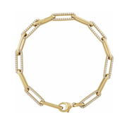 14K Yellow Gold 1 Carat Lab-Grown Diamond Link Bracelet