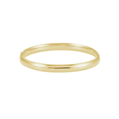 14K Yellow Hinged Bangle 7" Bracelet