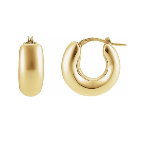14K Yellow Gold 20 mm Hoop Earrings
