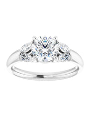 Marquise Accented Engagement Ring 1/5 ct. tw.