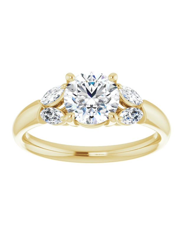 Marquise Accented Engagement Ring 1/5 ct. tw.