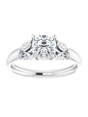 Marquise Accented Engagement Ring 1/5 ct. tw.