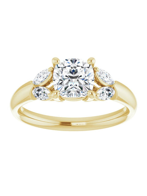 Marquise Accented Engagement Ring 1/5 ct. tw.