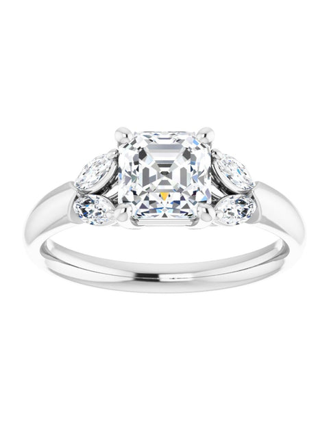 Marquise Accented Engagement Ring 1/5 ct. tw.