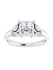 Marquise Accented Engagement Ring 1/5 ct. tw.