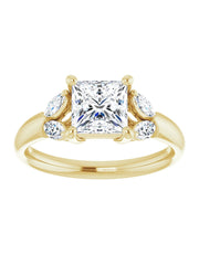 Marquise Accented Engagement Ring 1/5 ct. tw.