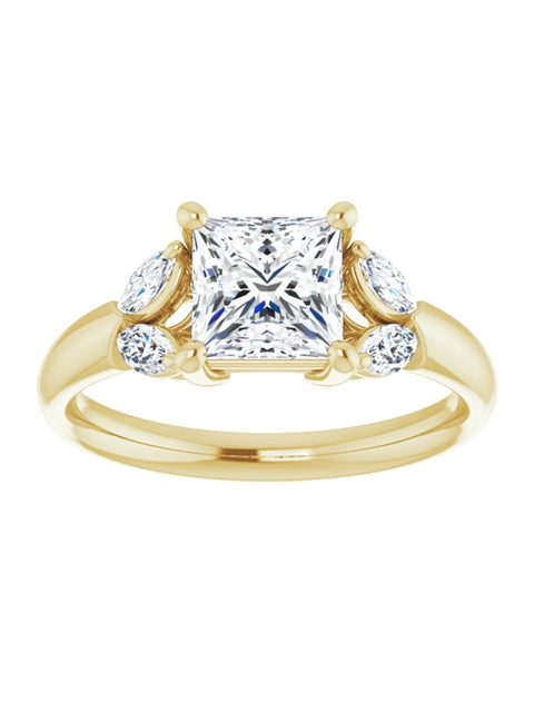 Marquise Accented Engagement Ring 1/5 ct. tw.