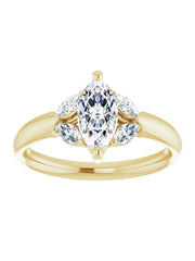 Marquise Accented Engagement Ring 1/5 ct. tw.