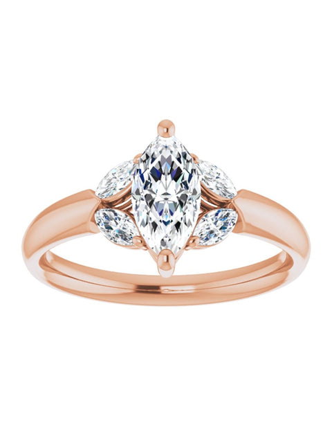 Marquise Accented Engagement Ring 1/5 ct. tw.