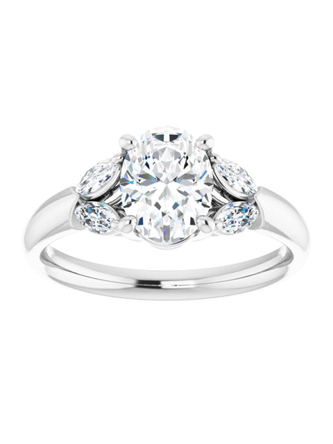 Marquise Accented Engagement Ring 1/5 ct. tw.