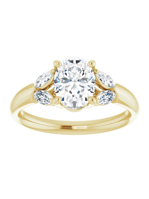 Marquise Accented Engagement Ring 1/5 ct. tw.