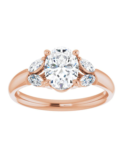 Marquise Accented Engagement Ring 1/5 ct. tw.