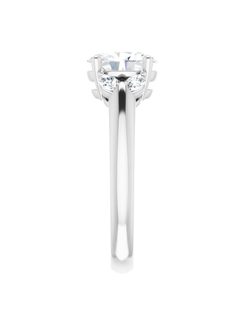 Marquise Accented Engagement Ring 1/5 ct. tw.