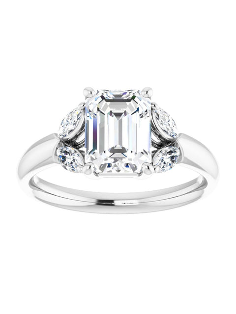 Marquise Accented Engagement Ring 1/5 ct. tw.