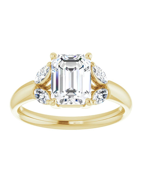 Marquise Accented Engagement Ring 1/5 ct. tw.