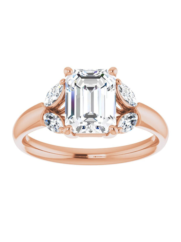 Marquise Accented Engagement Ring 1/5 ct. tw.