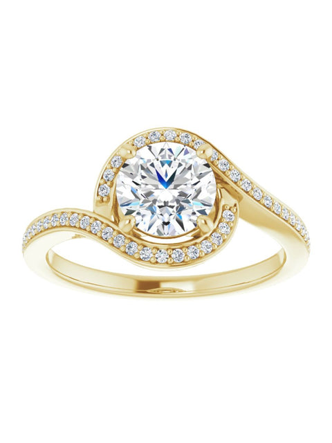 Bypass Halo-Style Engagement Ring 1/6 ct.tw.