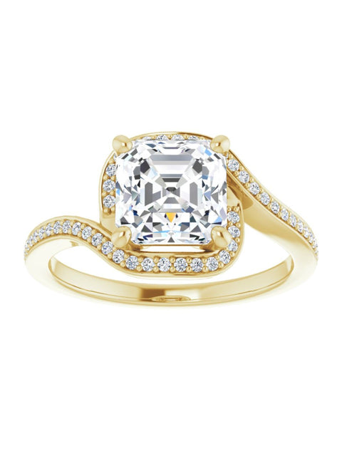 Bypass Halo-Style Engagement Ring 1/6 ct.tw.