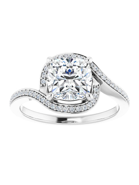 Bypass Halo-Style Engagement Ring 1/6 ct.tw.