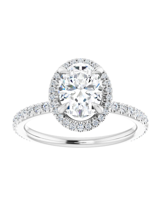 Diamond Halo, Hidden Halo, and Diamond Band Engagement Ring 3/8 ct. tw.