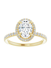 Diamond Halo, Hidden Halo, and Diamond Band Engagement Ring 3/8 ct. tw.