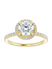 Diamond Halo, Hidden Halo, and Diamond Band Engagement Ring 3/8 ct. tw.