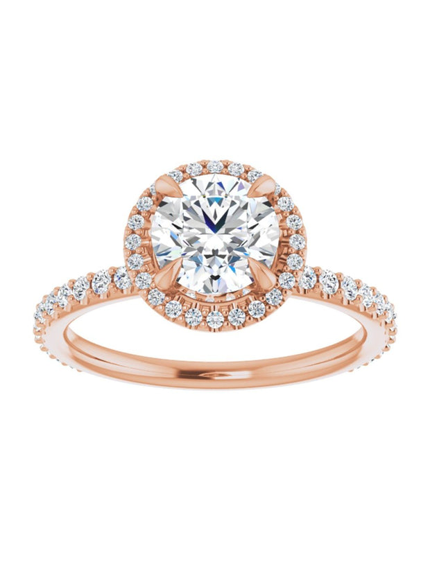 Diamond Halo, Hidden Halo, and Diamond Band Engagement Ring 3/8 ct. tw.