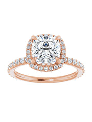 Diamond Halo, Hidden Halo, and Diamond Band Engagement Ring 3/8 ct. tw.