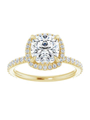 Diamond Halo, Hidden Halo, and Diamond Band Engagement Ring 3/8 ct. tw.