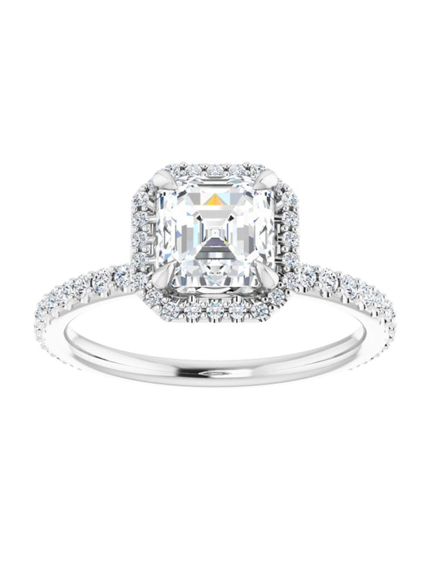 Diamond Halo, Hidden Halo, and Diamond Band Engagement Ring 3/8 ct. tw.