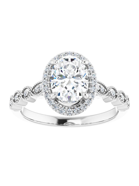 Diamond Halo Engagement Ring 1/6 ct. tw.