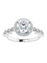 Diamond Halo Engagement Ring 1/6 ct. tw.