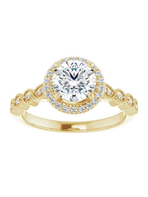 Diamond Halo Engagement Ring 1/6 ct. tw.