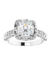 Vintage Inspired Halo Engagement Ring 1/6 ct. tw.