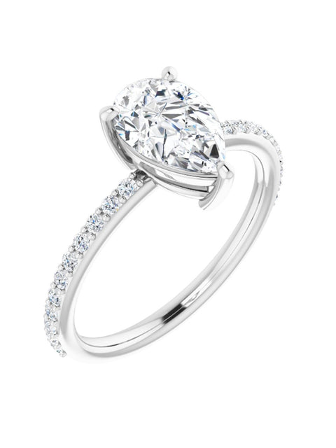 Diamond Accented Engagement Ring 1/4 ct. tw.