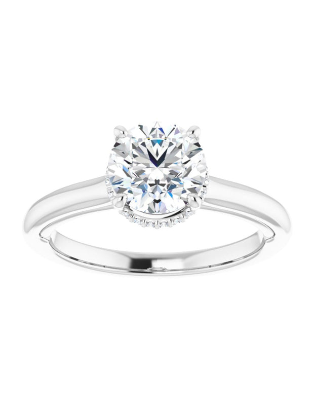 Hidden Halo Engagement Ring