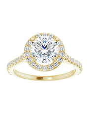 Diamond Set Halo and Band Engagement Ring 3/8 ct. tw.