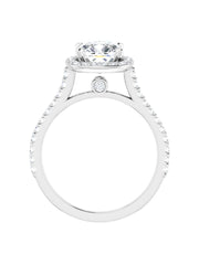 Diamond Set Halo and Band Engagement Ring 3/8 ct. tw.