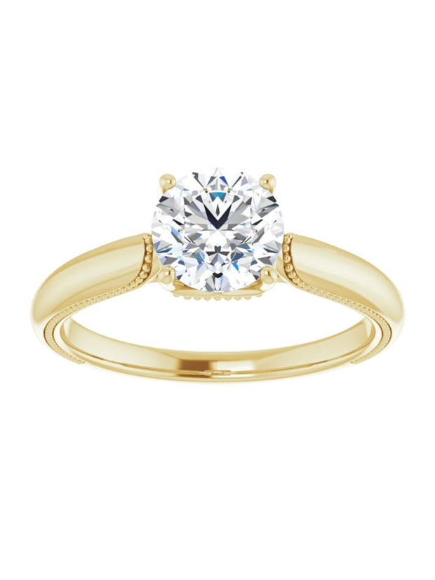 Solitaire Accent Engagement Ring