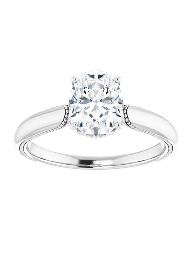 Solitaire Accent Engagement Ring