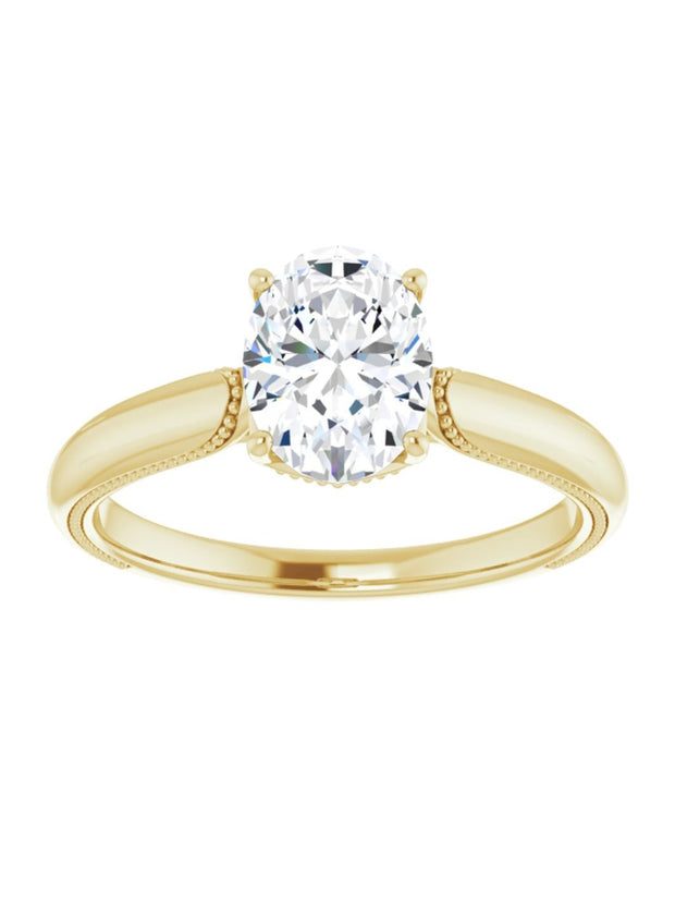 Solitaire Accent Engagement Ring