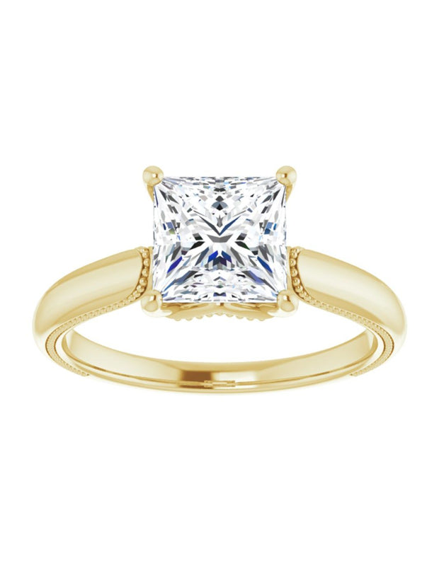 Solitaire Accent Engagement Ring