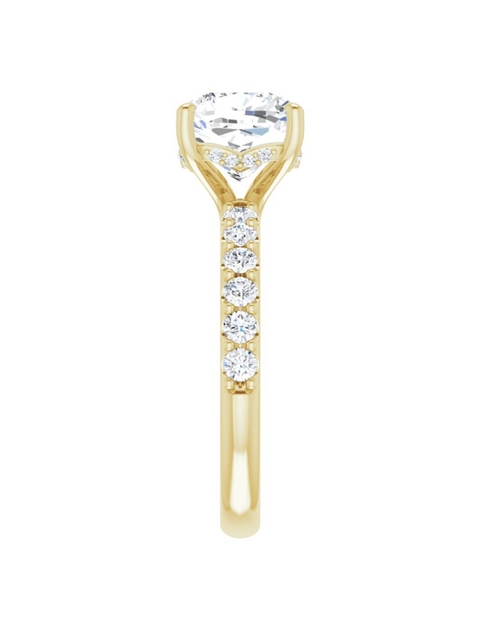 Diamond Hidden Halo Engagement Ring 1/2 ct. tw.