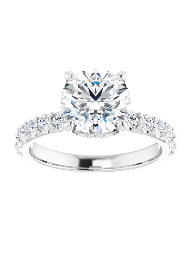 Diamond Hidden Halo Engagement Ring 1/2 ct. tw.